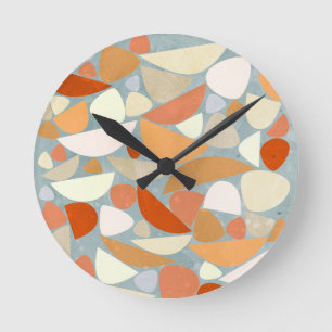 Abstract Modern Geometric Art Round Clock