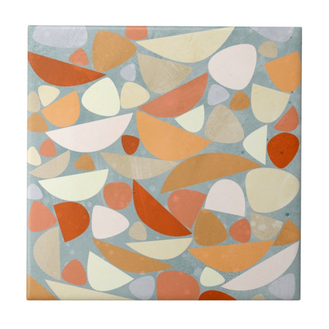 Abstract Modern Geometric Art Tile (Front)