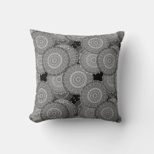 Abstract modern geometric circles round shapes man cushion
