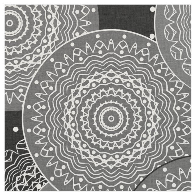 Abstract modern geometric circles round shapes man fabric (Close Up)