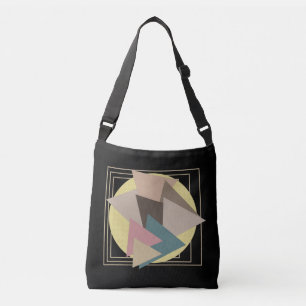Abstract modern geometric futuristic art crossbody bag