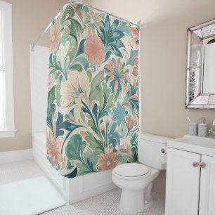 Abstract modern geometric shower curtain