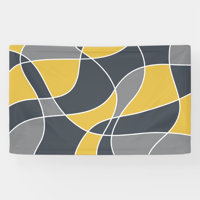 Abstract, modern, geometric, trendy pattern banner (Horizontal)