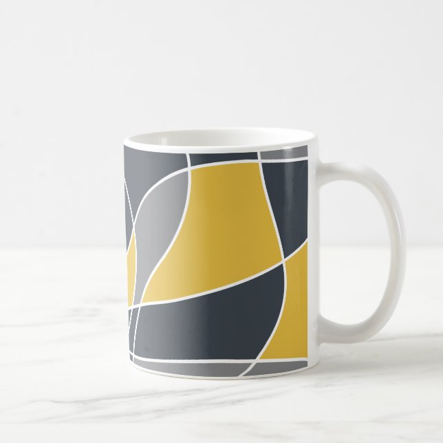 Abstract, modern, geometric, trendy pattern coffee mug (Right)