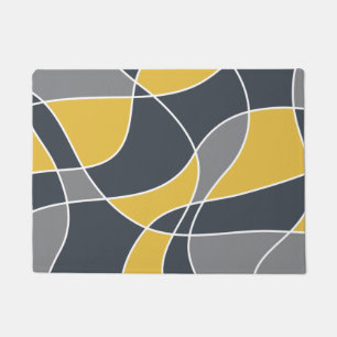 Abstract, modern, geometric, trendy pattern doormat