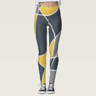 Abstract, modern, geometric, trendy pattern leggings
