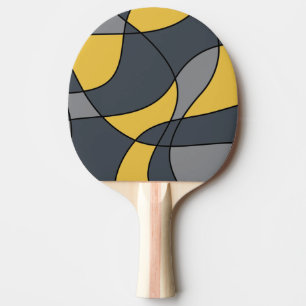 Abstract, modern, geometric, trendy pattern ping pong paddle