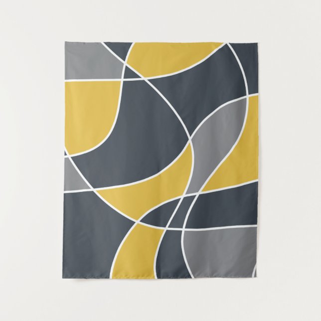 Abstract, modern, geometric, trendy pattern tapestry (Front)