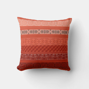 Abstract modern geometrical ornamental retro patch cushion