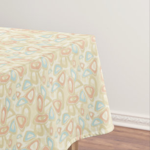Abstract modern geometrical shapes pastel retro vi tablecloth