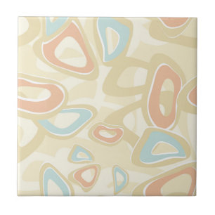 Abstract modern geometrical shapes pastel retro vi tile