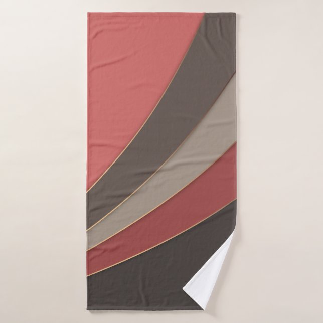 Abstract modern geometrical simple print bath towel (Bath Towel)