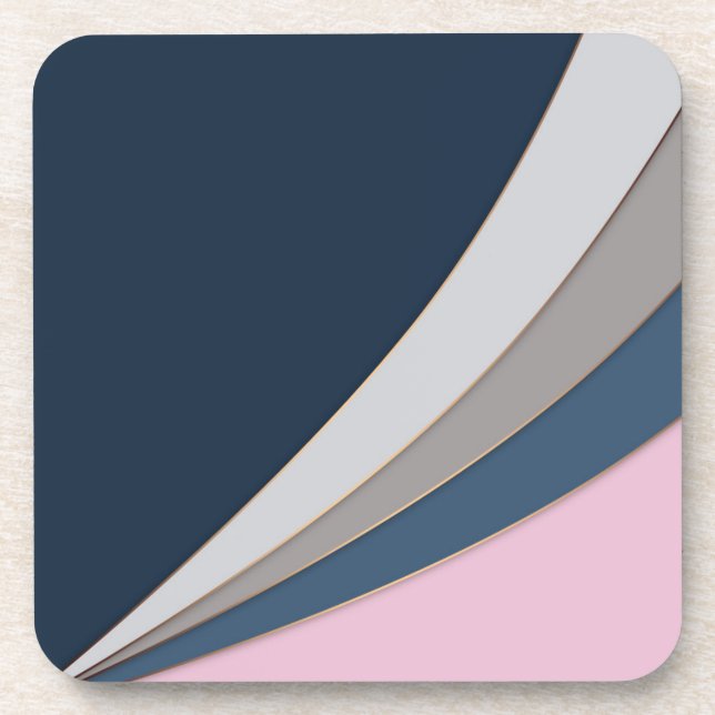 Abstract modern geometrical simple print coaster (Front)