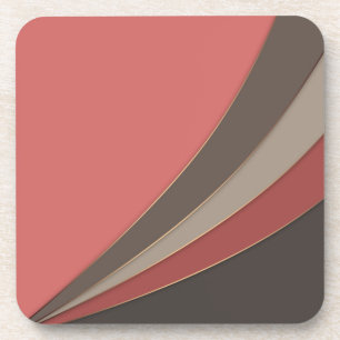 Abstract modern geometrical simple print coaster