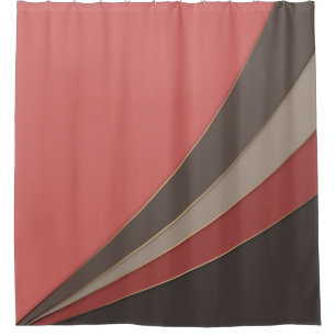 Abstract modern geometrical simple print shower curtain