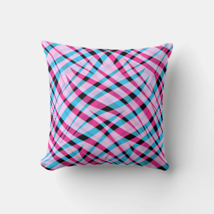 Abstract modern geometrical striped bright summer cushion