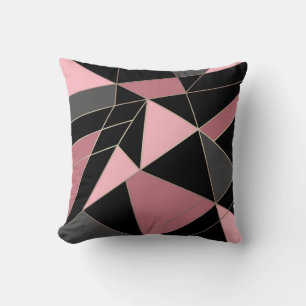 Abstract modern geometrical triangles print cushion