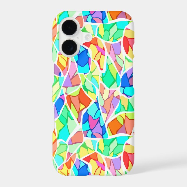 Abstract modern glass mosaic tile pattern bright c (Back)