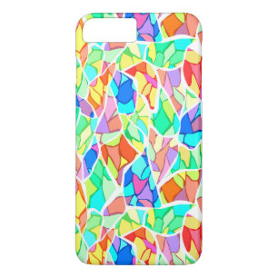 Abstract modern glass mosaic tile pattern bright c iPhone 8 plus/7 plus case