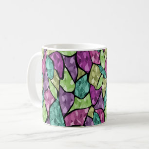Abstract modern glass mosaic tile pattern bright c coffee mug