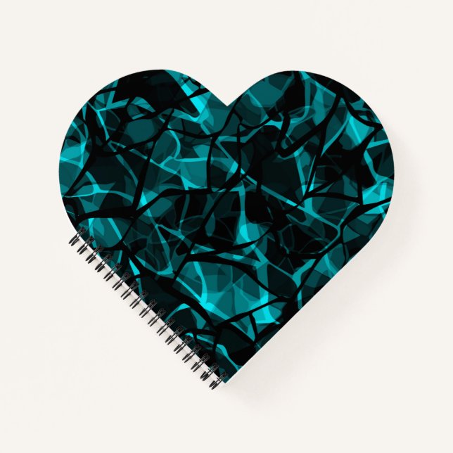Abstract modern glass mosaic tile pattern bright c notebook (Front)