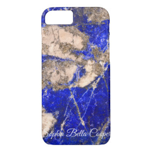 Abstract modern Lapis Lazuli Blue Granite marble  iPhone 8/7 Case