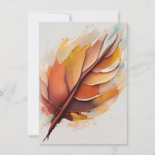 Abstract Modern Leaves Paintings Set, Leaf Card