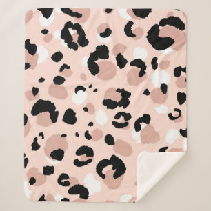 Abstract modern leopard seamless pattern. Animals Sherpa Blanket