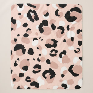 Abstract modern leopard seamless pattern. Animals Sherpa Blanket