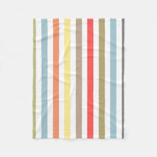 Abstract modern lined lines striped stripe coral o fleece blanket