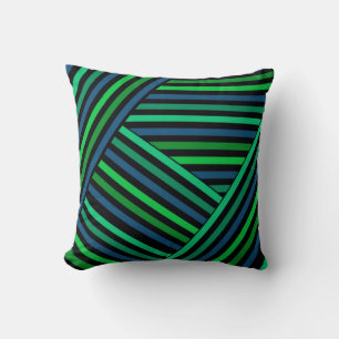 Abstract modern lined lines striped stripe navy gr cushion