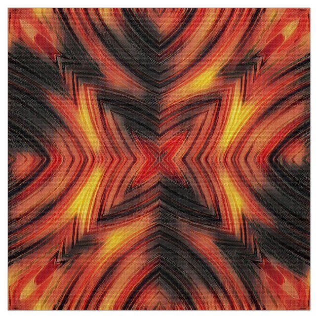Abstract modern liquid modern liquify waves brown fabric (Swatch)