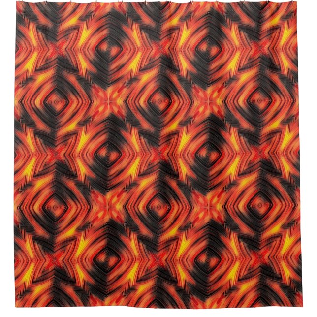 Abstract modern liquid modern liquify waves brown shower curtain (Front)