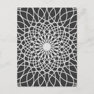 Abstract modern lotus postcard
