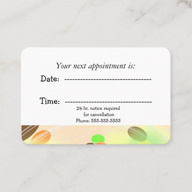 Abstract Modern Medical Appointment Card (Front)