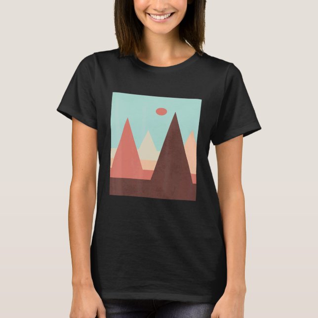 Abstract modern minimalist mountain T-Shirt (Front)
