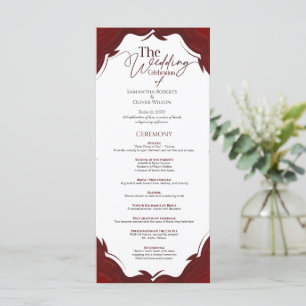 Abstract Modern Minimalist Wedding Program Programme