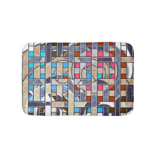Abstract modern minimalistic art landscape  bath mat