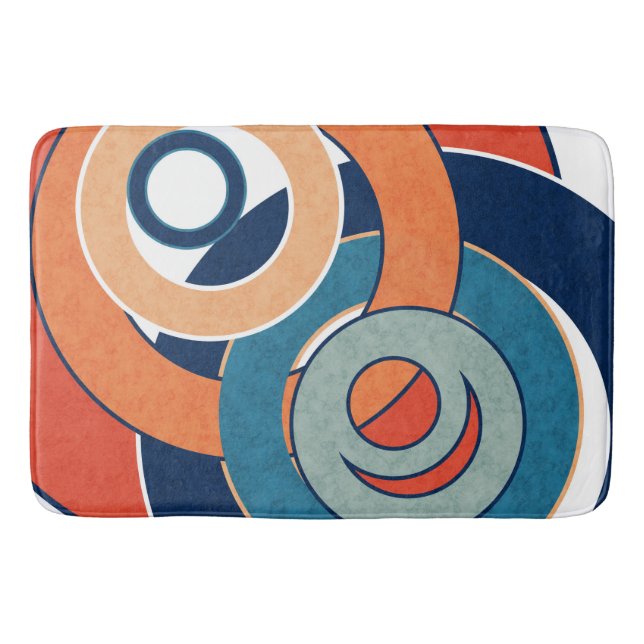 Abstract modern minimalistic art landscape geo bath mat (Front)