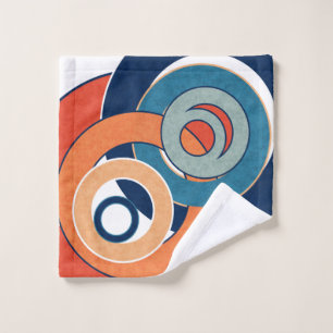 Abstract modern minimalistic art landscape geometr bath towel set