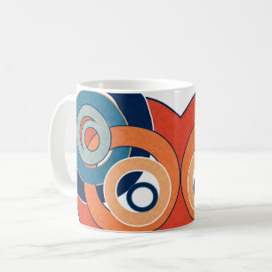 Abstract modern minimalistic art landscape geometr coffee mug