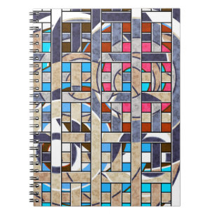 Abstract modern minimalistic art landscape geometr notebook