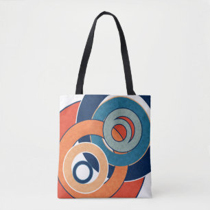 Abstract modern minimalistic art landscape geometr tote bag