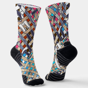 Abstract modern minimalistic art landscape  socks