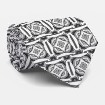 Abstract modern monochrome neck tie