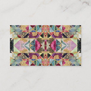 Abstract modern moroccan asian ornamental decor tr business card