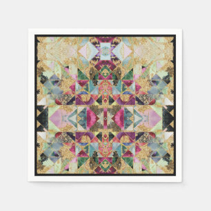 Abstract modern moroccan asian ornamental decor tr napkin