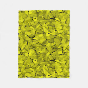 Abstract modern mosaic crystal tile pattern print fleece blanket