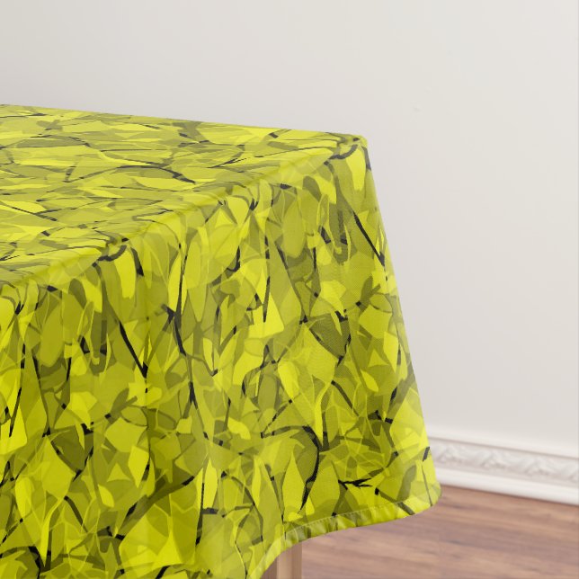 Abstract modern mosaic crystal tile pattern print tablecloth (In Situ)