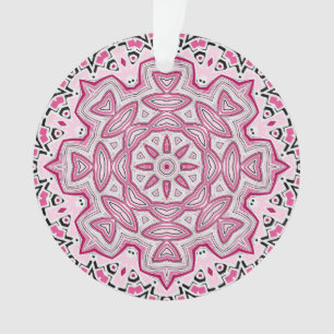 Abstract modern mosaic kaleidoscopic round mandala ornament